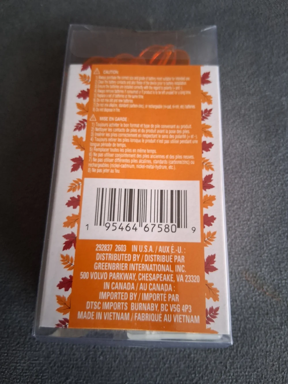 Orange LED Pumpkin String Lights - 12 Count